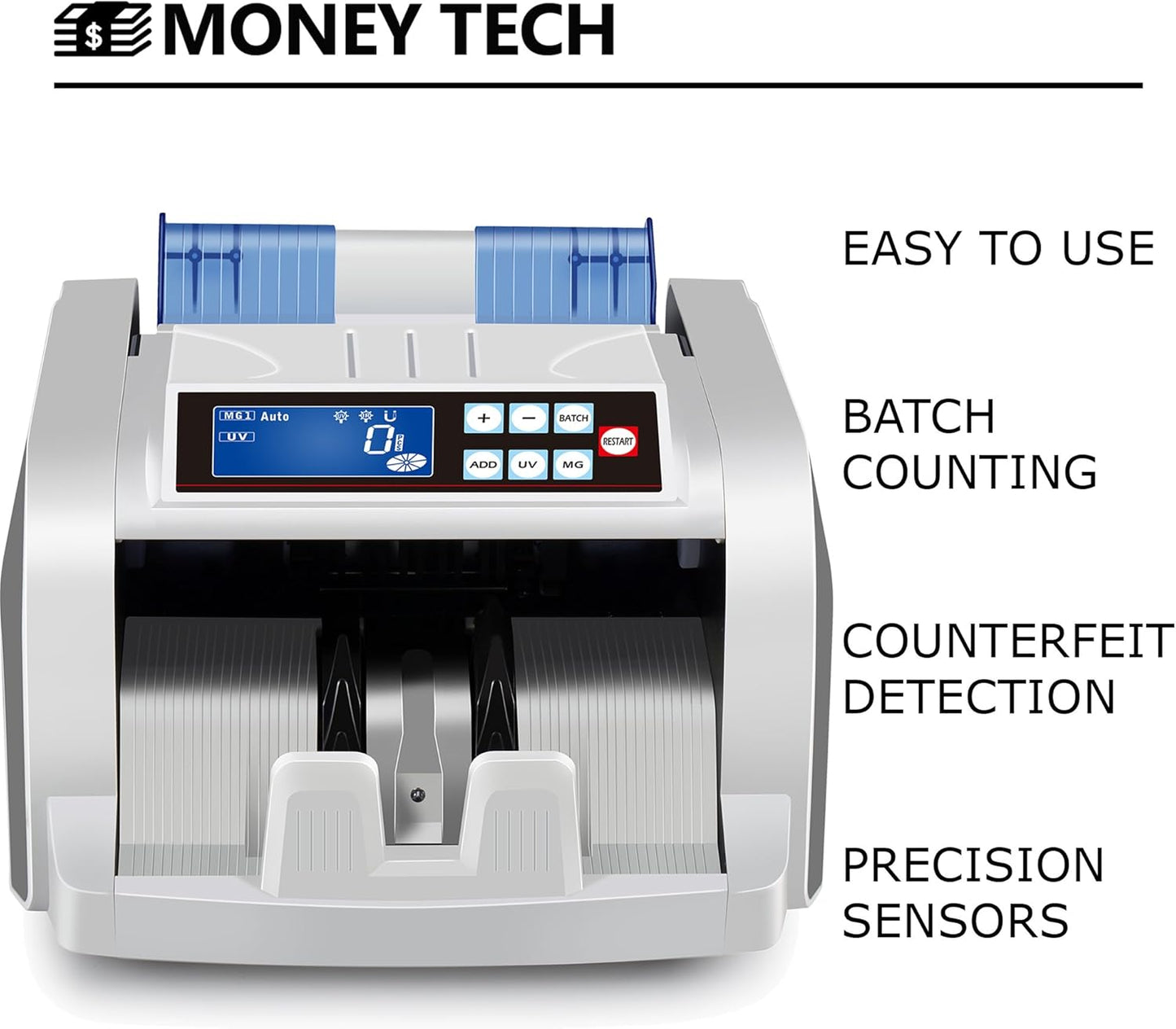 Compteur de billets Multi-devises – Machine de comptage de trésorerie 2820 UVMG